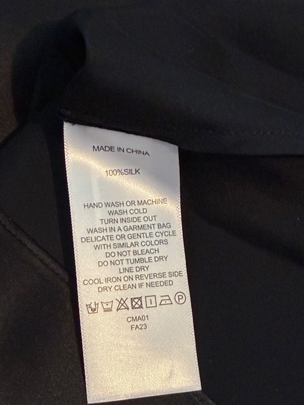 NWT Quince 100% Washable Silk Skirt - Black - Medium - Picture 3 of 3